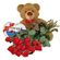 red roses with teddy and chocolates. Ireland